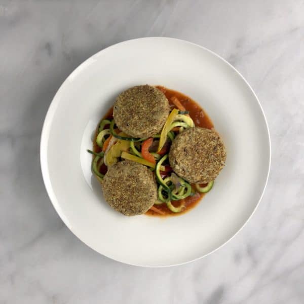 Plant Based_Bean Pattie & Zoodles