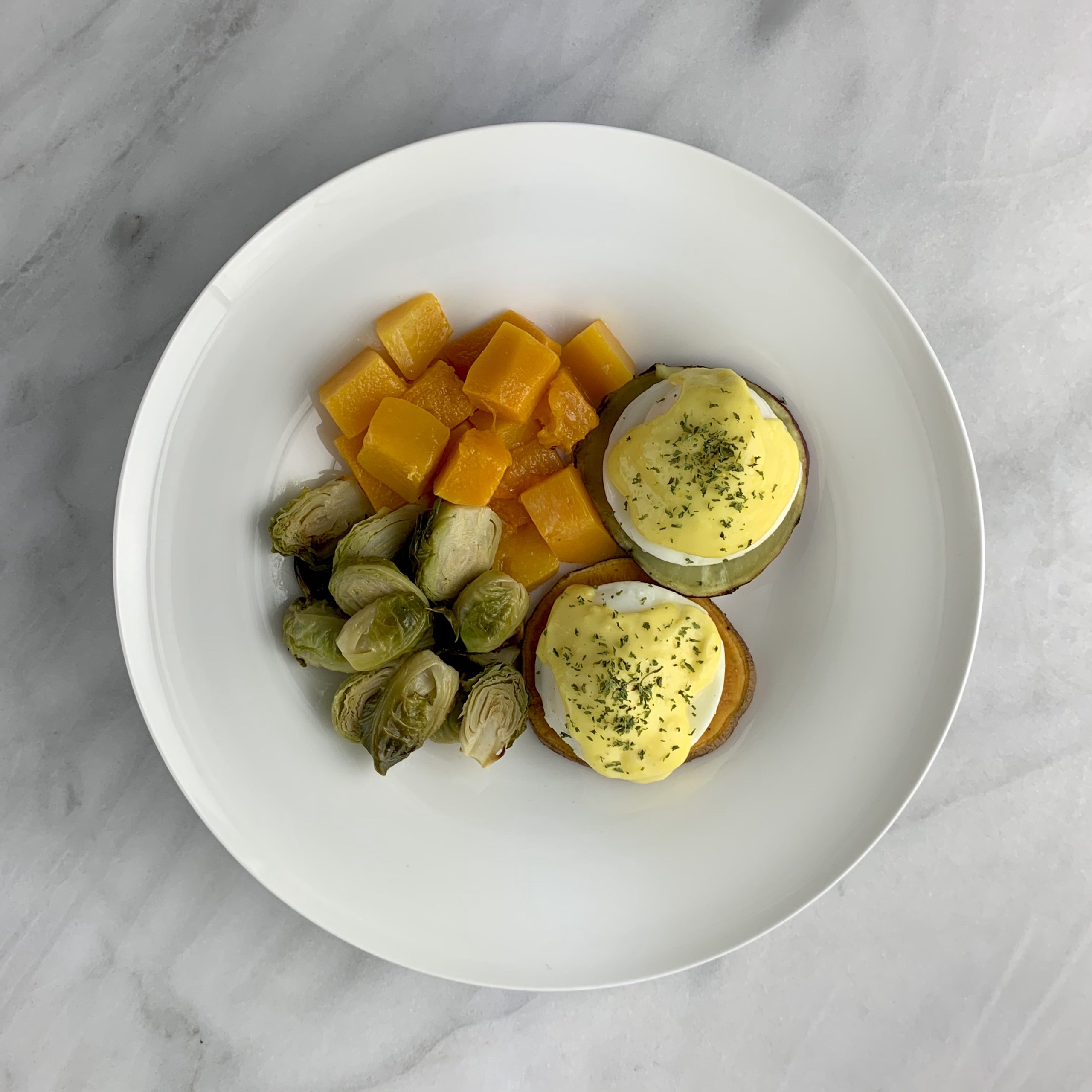 Eggs Benedict with Roasted Squash
